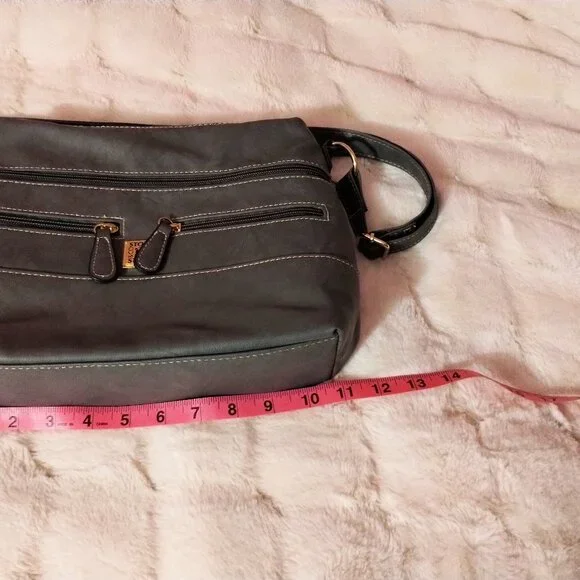 Stone & Co Granite Leather Boat Bottom Cross Body Bag - Picture 12 of 16